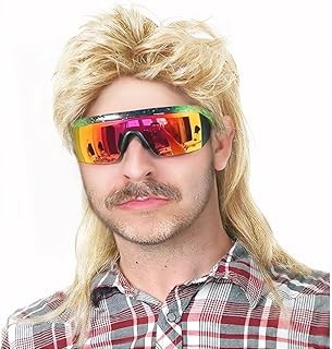 Mullet Wigs for Men 80s Costumes Fancy Party Accessory Cosplay Wig