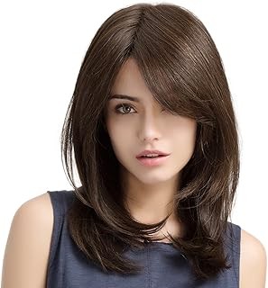 HAIRCUBE Brown Wigs for Women Charming Long Curly Heat Resistant Fibre Synthetic Wig